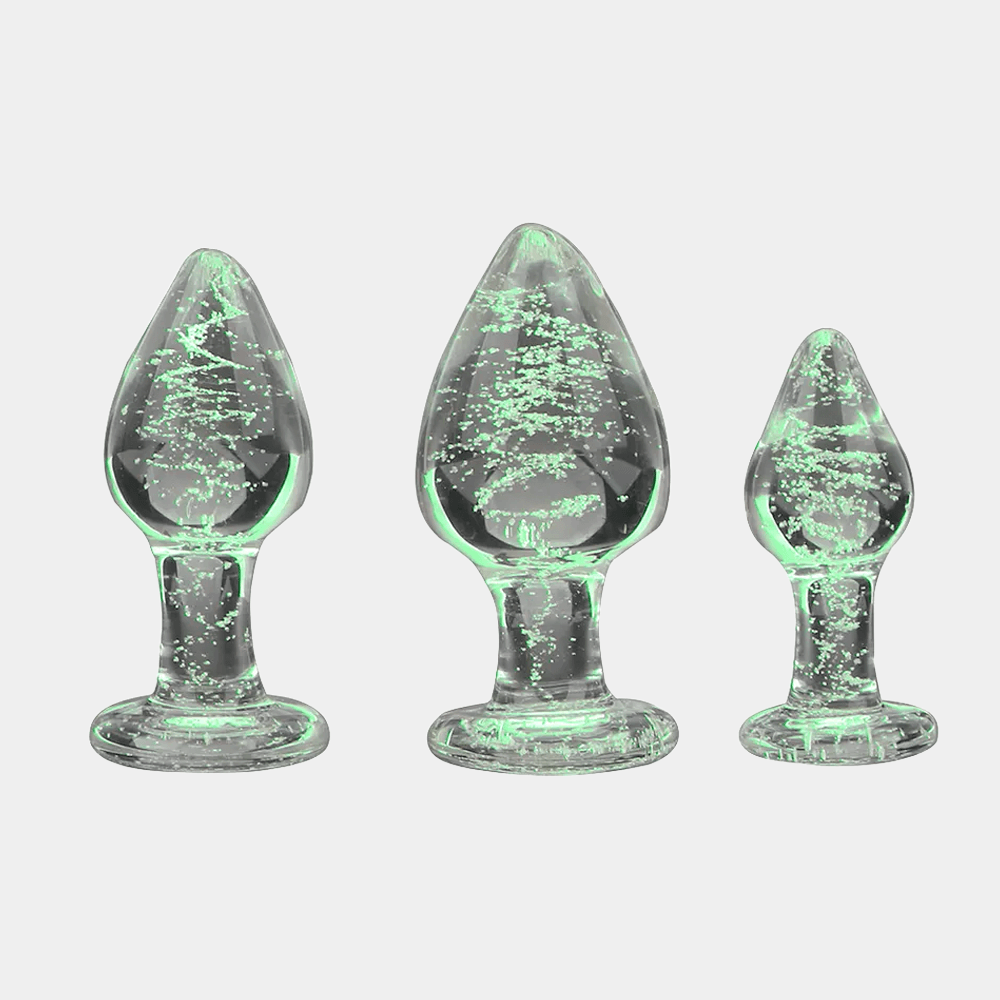 Luminescent Glass Butt Plug Collection at Tickle & Twist