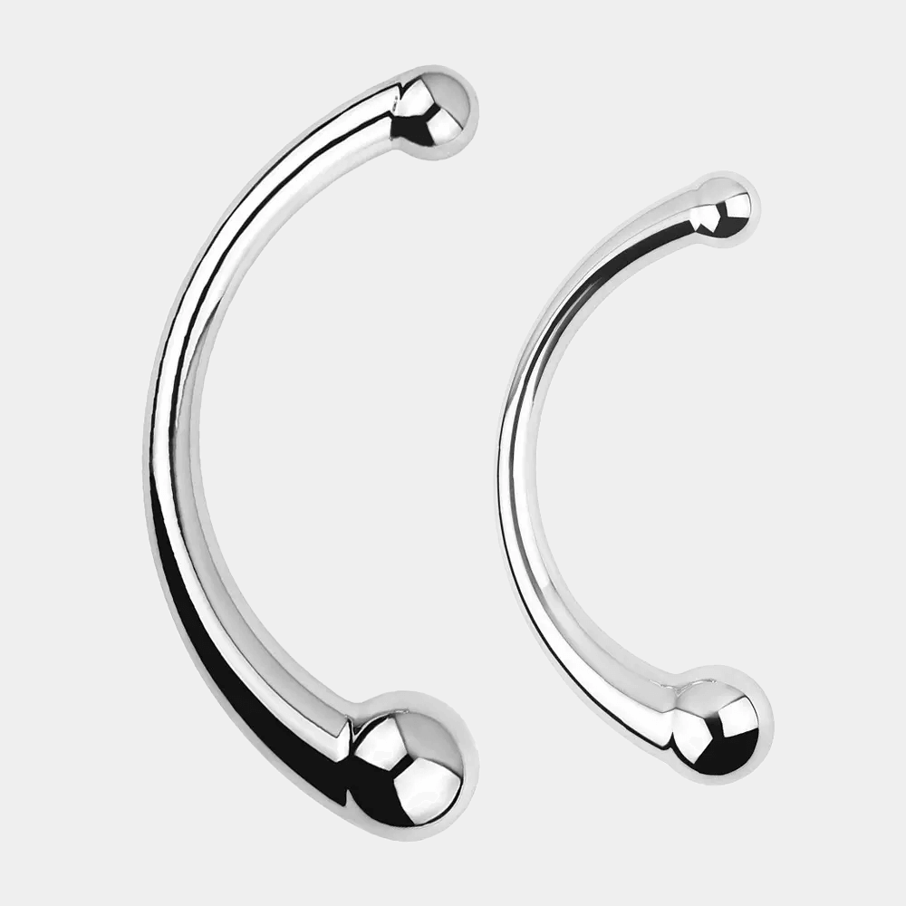Sculpted Stainless Steel Anal Stimulator at Tickle & Twist