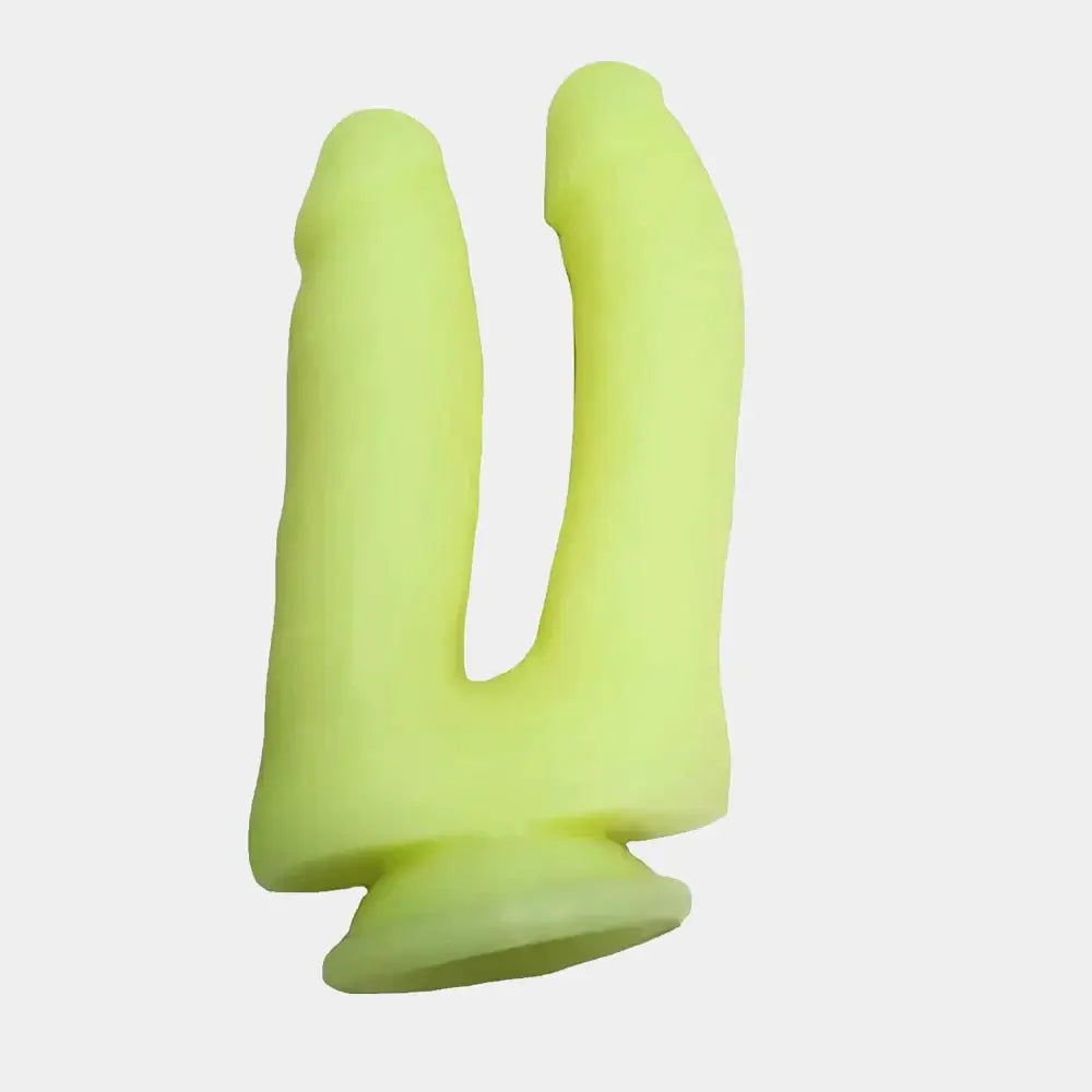 Neon Green Double Penetrator Dildo at Tickle & Twist