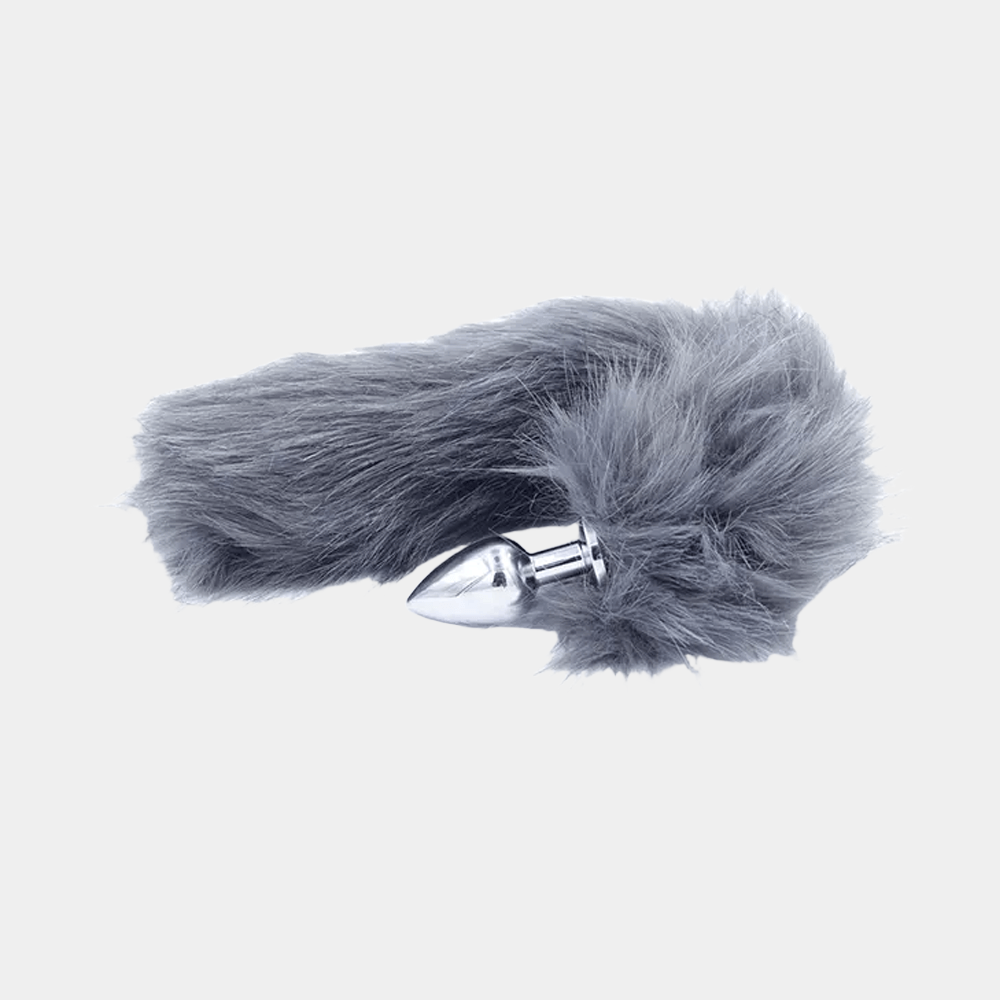 Silver Fox Tail Butt Plug at Tickle & Twist