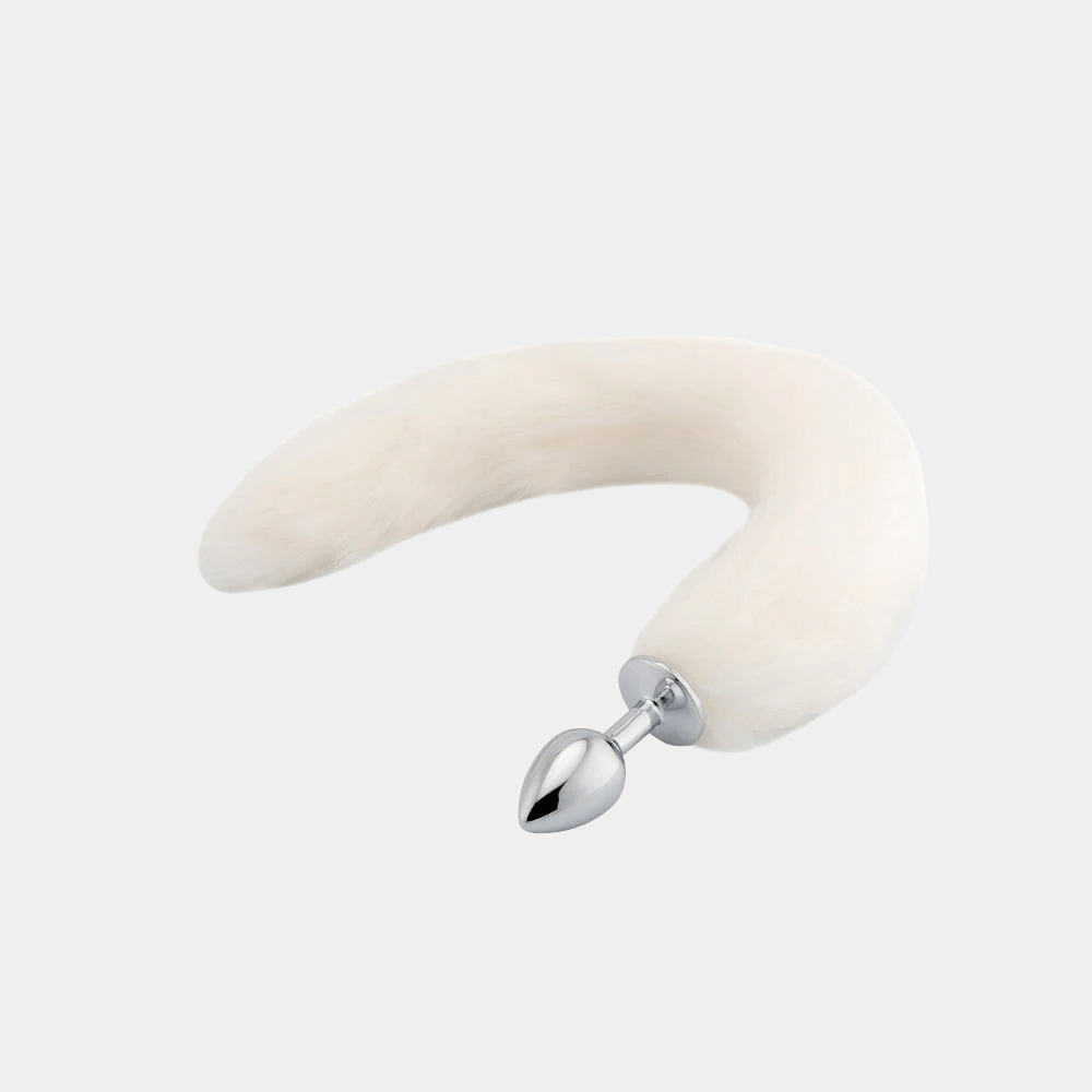Snowy Fox Tail Butt Plug at Tickle & Twist