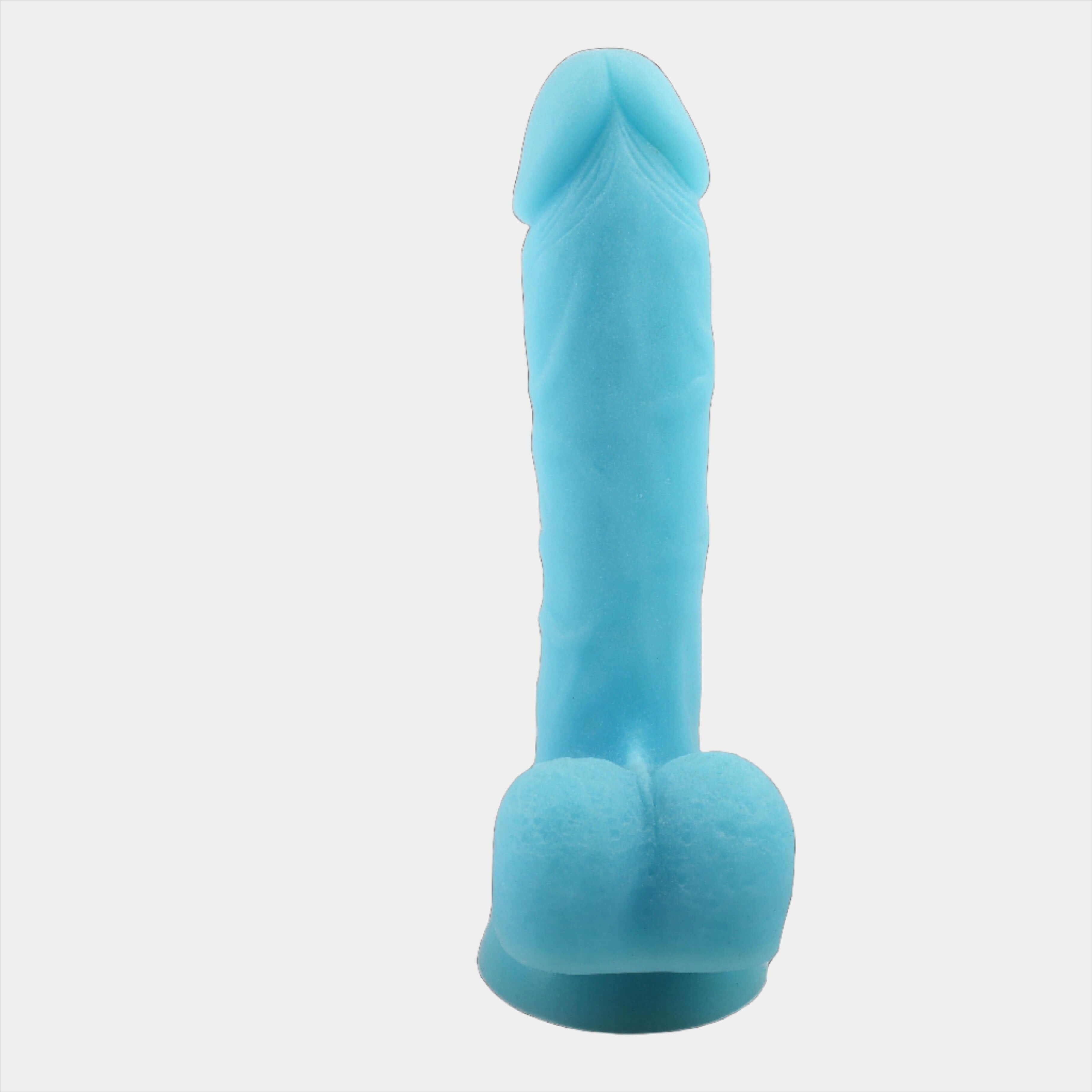 Neon Blue Dildo at Tickle & Twist