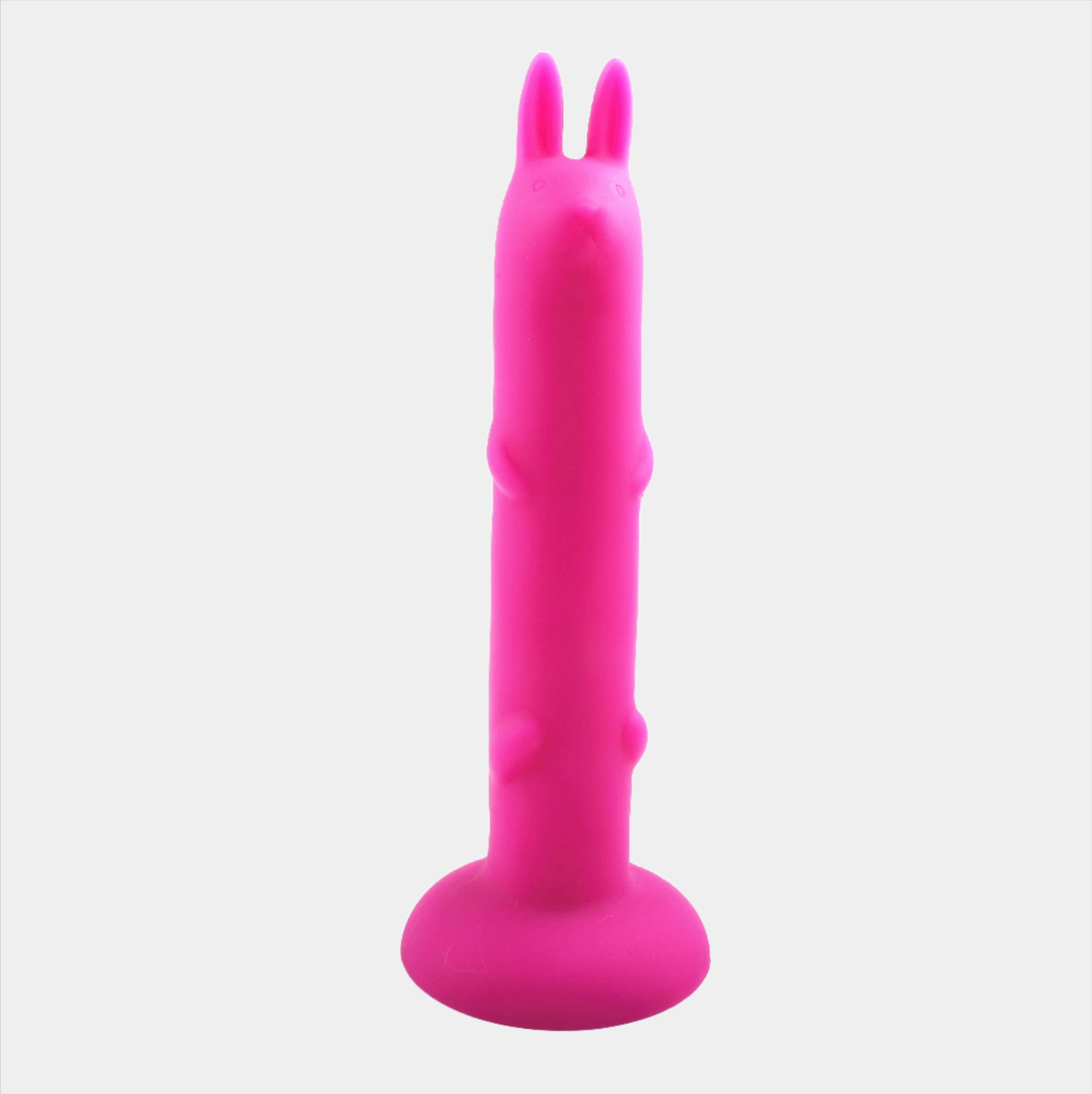 Hot Pink Rabbit Dildo at Tickle & Twist