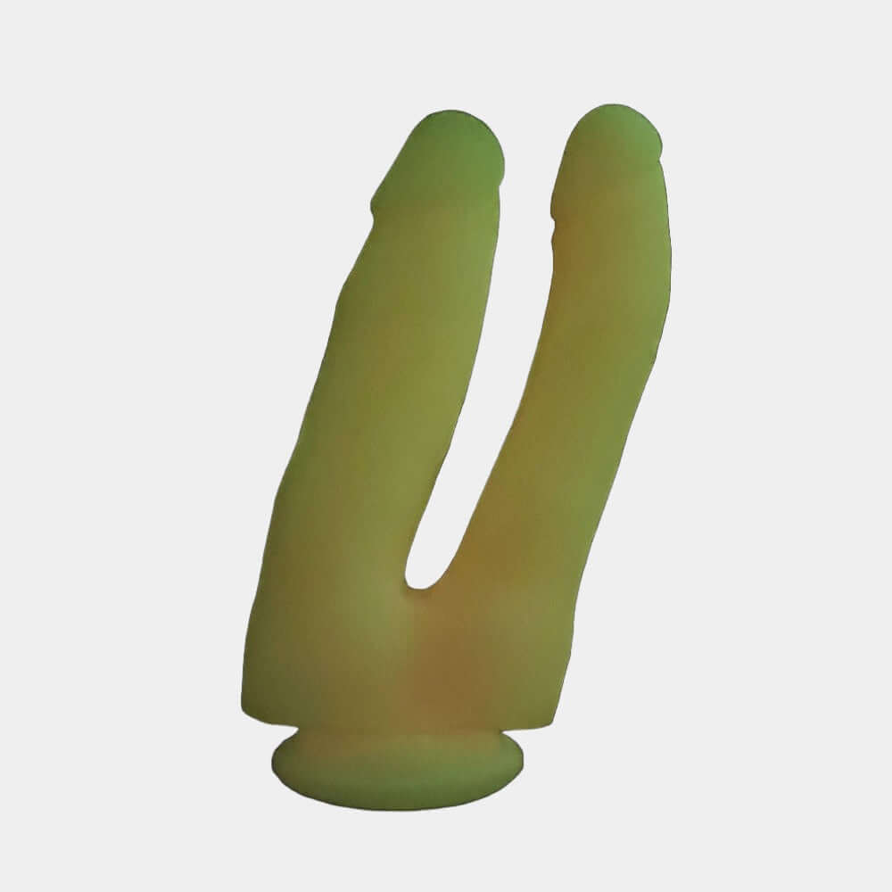 Neon Orange Double Penetrator Dildo at Tickle & Twist