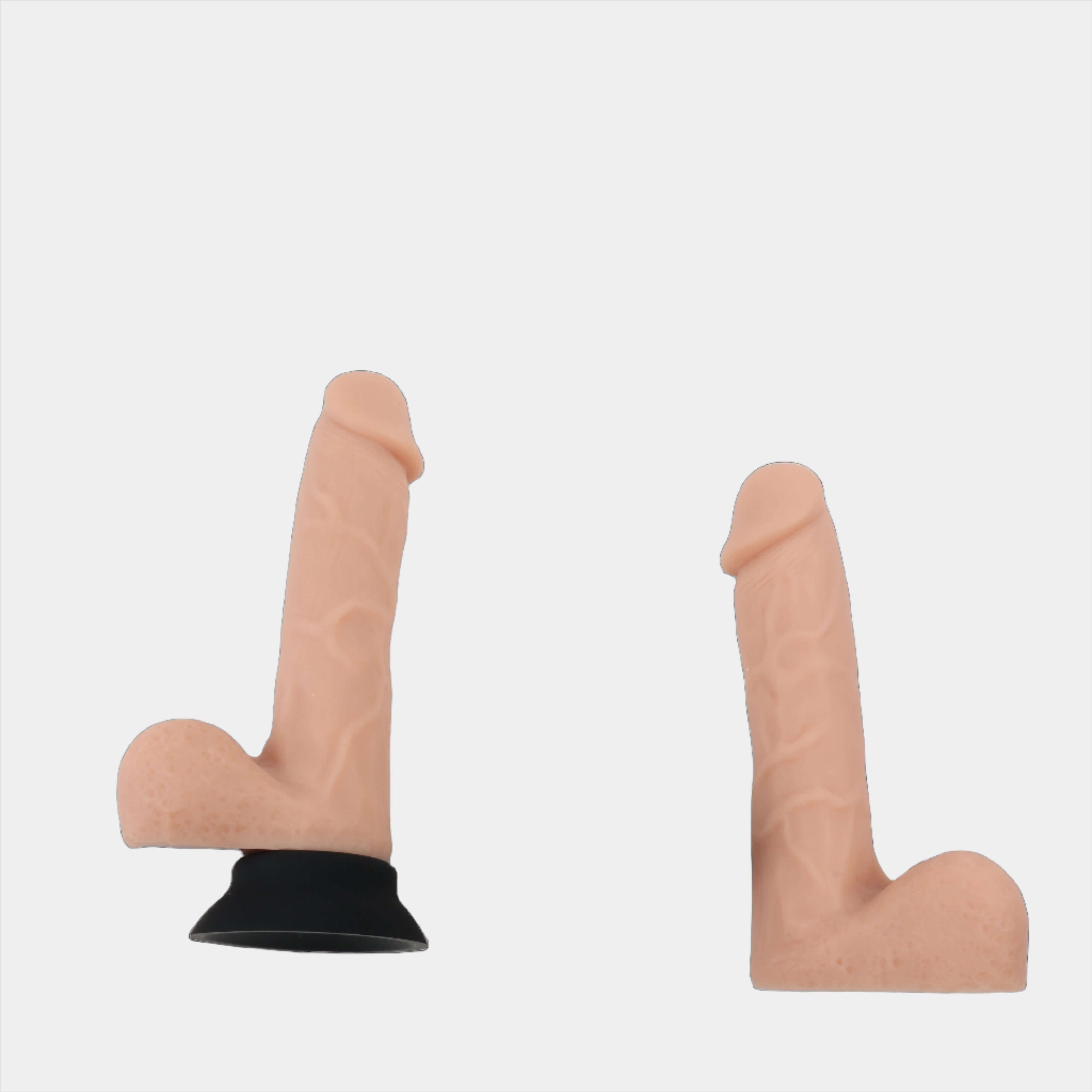 Flesh 7inch Vac U Lock Dildo with Balls at Tickle & Twist