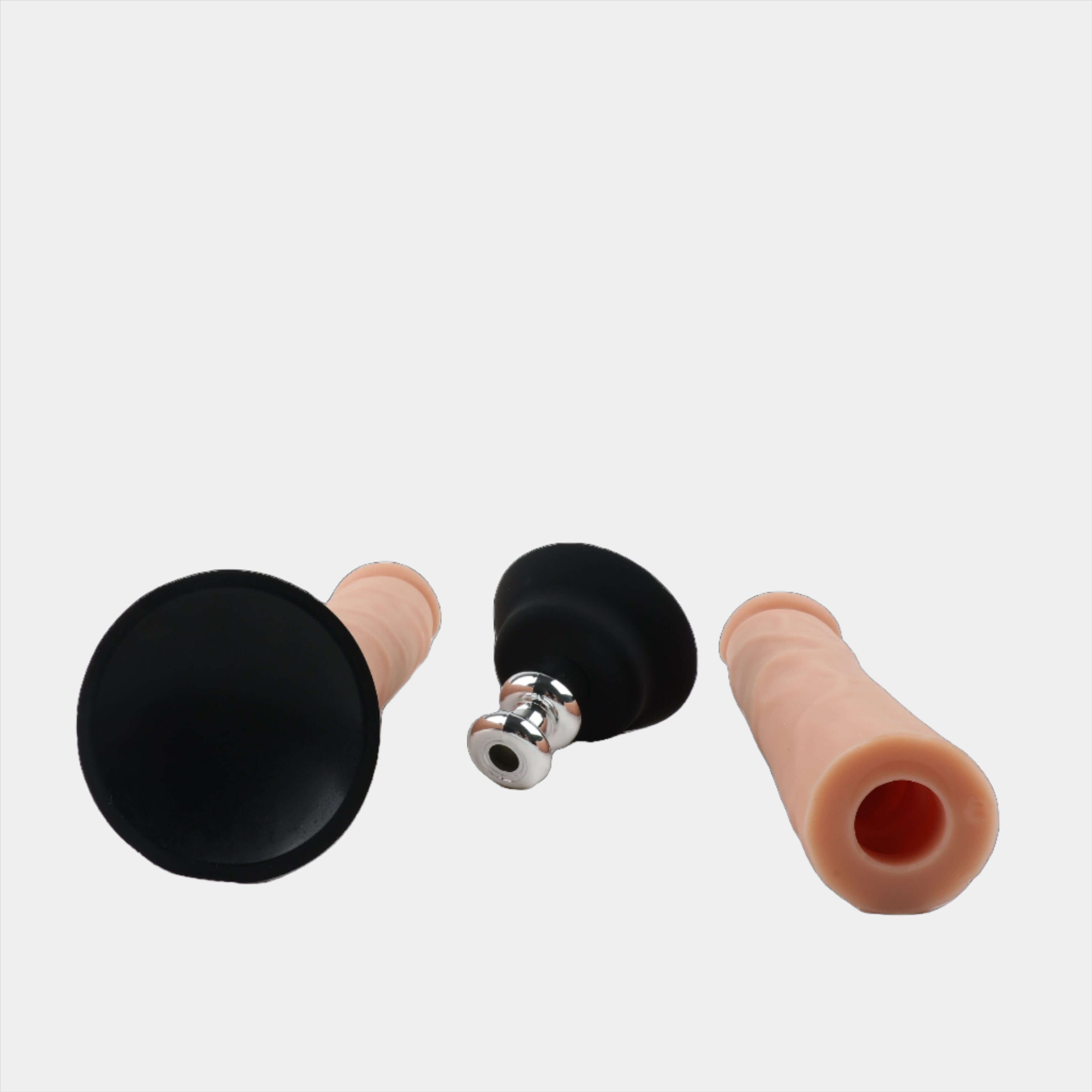 Flesh 7inch Vac U Lock Dildo at Tickle & Twist