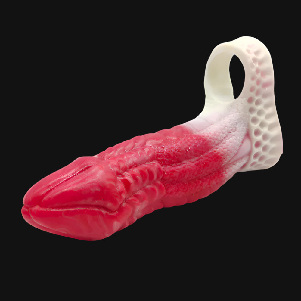 Dragon Dildo Penis Sleeve - Red at Tickle & Twist