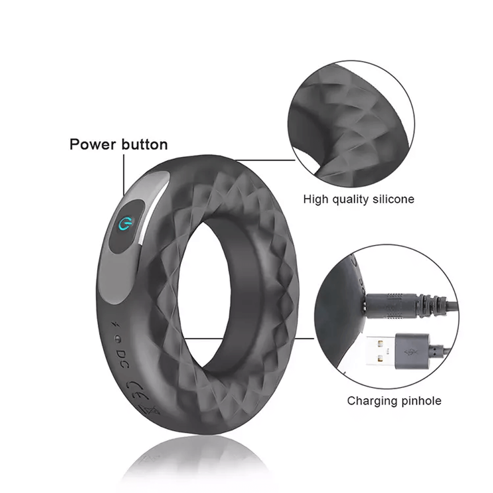Pleasure Touch Vibrating Silicone Ring at Tickle & Twist