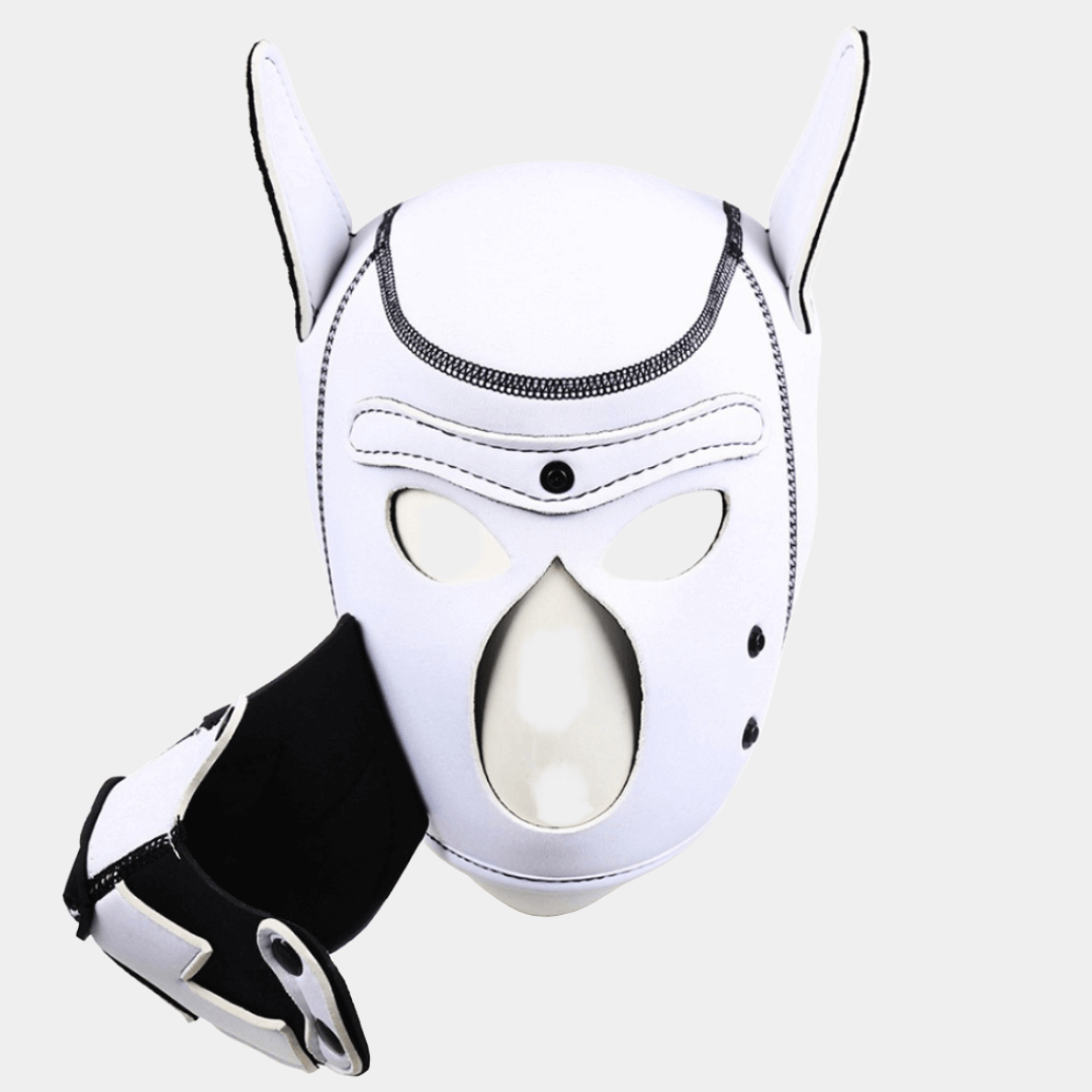 Delta Pup Hood - White at Tickle & Twist