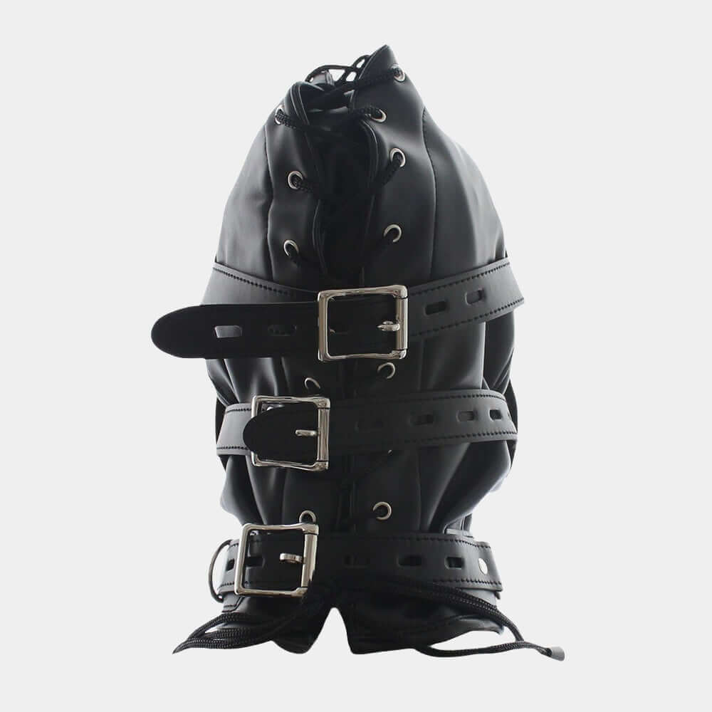 Next Level' Hood - Padded Blindfold & Dildo Gag at Tickle & Twist