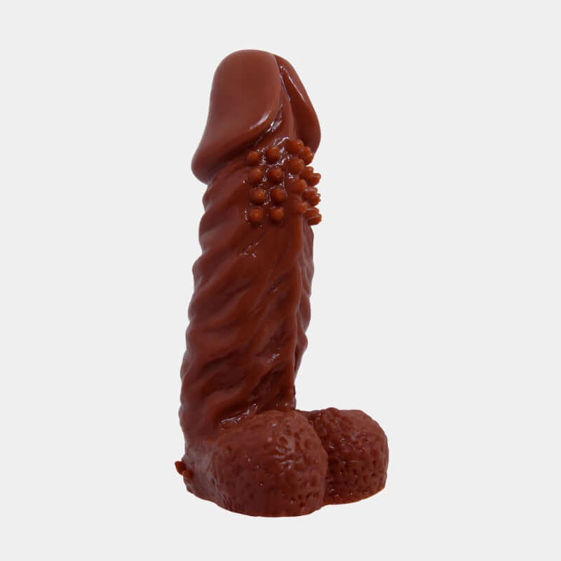 Walnut Penis Sleeve - Spiked with Balls at Tickle & Twist