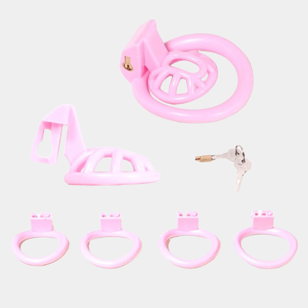 Pink Resin Drain Trap Cock Cage at Tickle & Twist