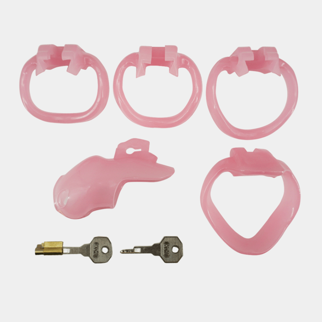 Pink Smooth Resin Small Cock Cage at Tickle & Twist