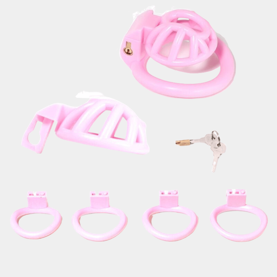 Pink Resin Drain Trap Cock Cage at Tickle & Twist