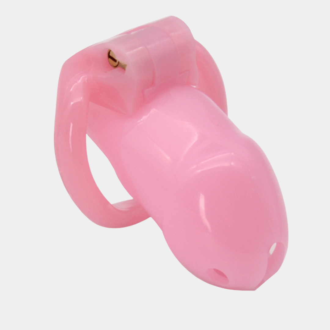 Pink Natural Resin Cock Cage at Tickle & Twist