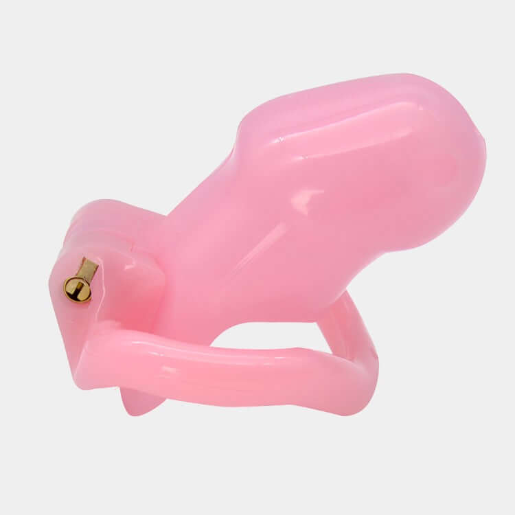 Pink Natural Resin Cock Cage at Tickle & Twist