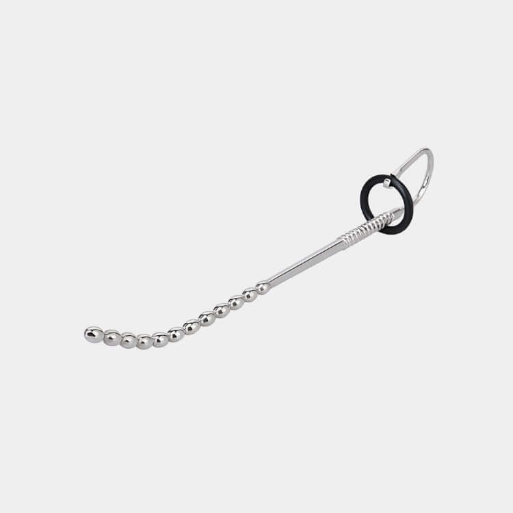 SS Angled Beaded Penis Wand at Tickle & Twist