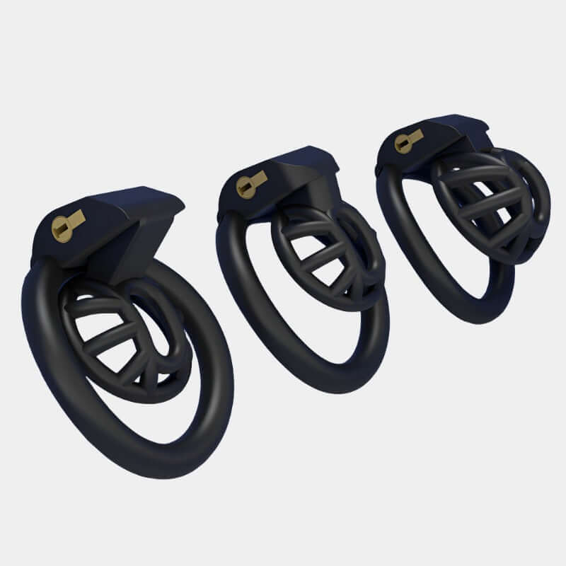 Black Resin Drain Trap Cock Cage at Tickle & Twist