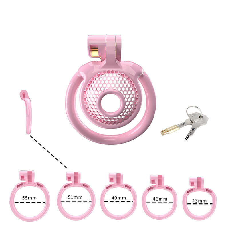 Pink Resin Net Cock Cage at Tickle & Twist