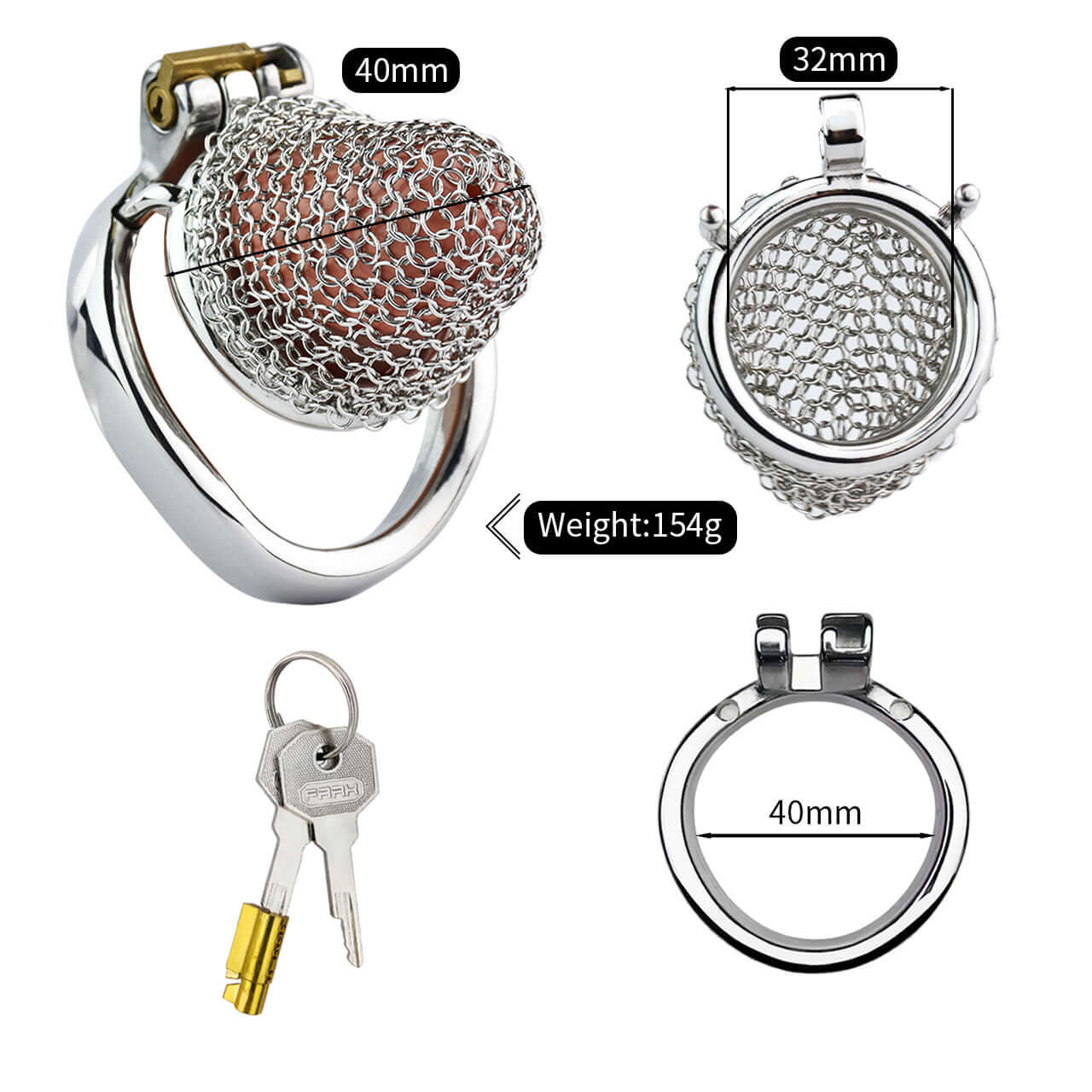 Chain Mail Nano Cock Cage at Tickle & Twist