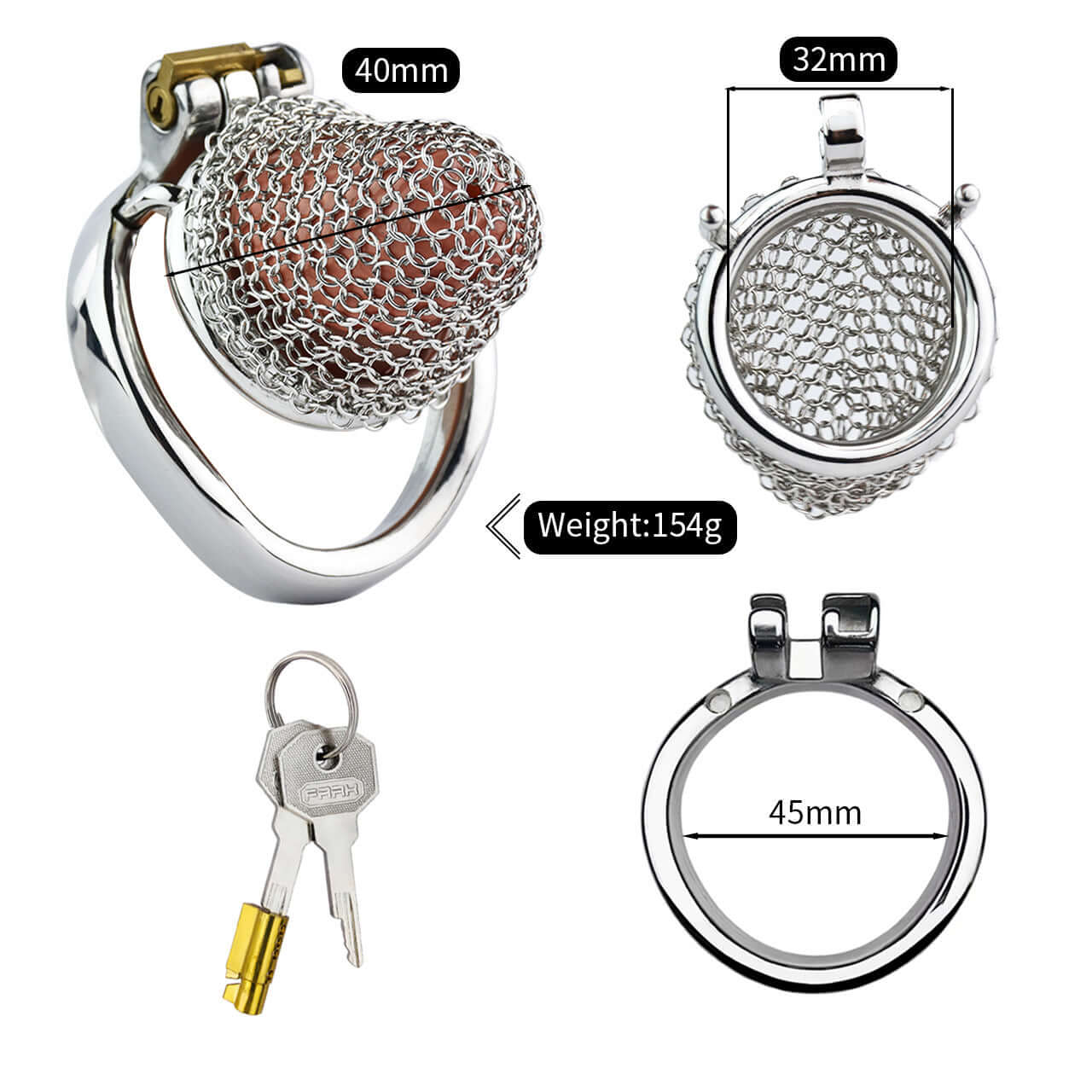 Chain Mail Nano Cock Cage at Tickle & Twist