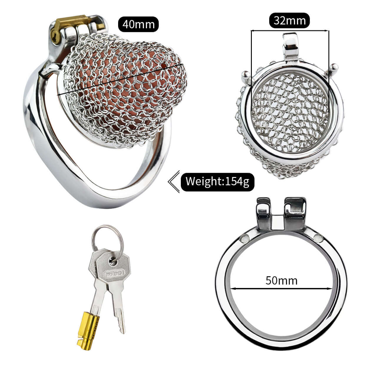 Chain Mail Nano Cock Cage at Tickle & Twist