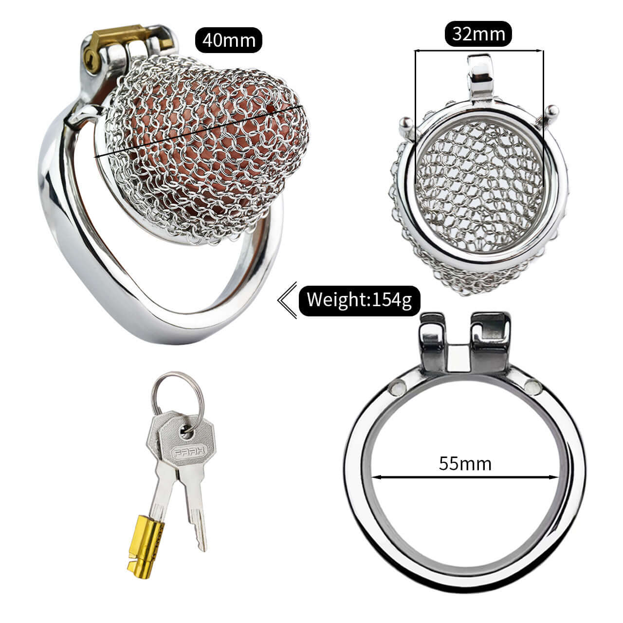 Chain Mail Nano Cock Cage at Tickle & Twist