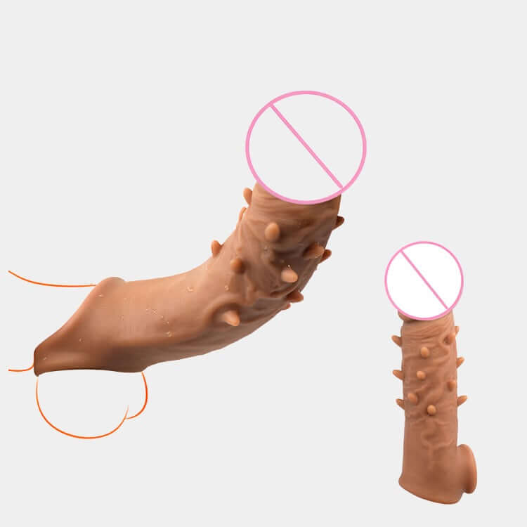 6.5 Inch Realistic Penis Sleeve with Spikes in at Tickle & Twist