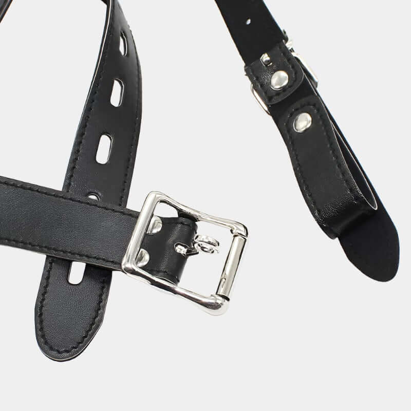 Vegan Leather Slave Bondage Muzzle at Tickle & Twist