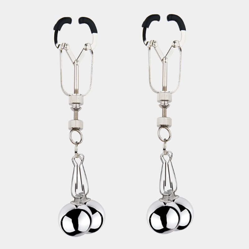 Calliper Clamp with 2 Hanging Ball Weights at Tickle & Twist