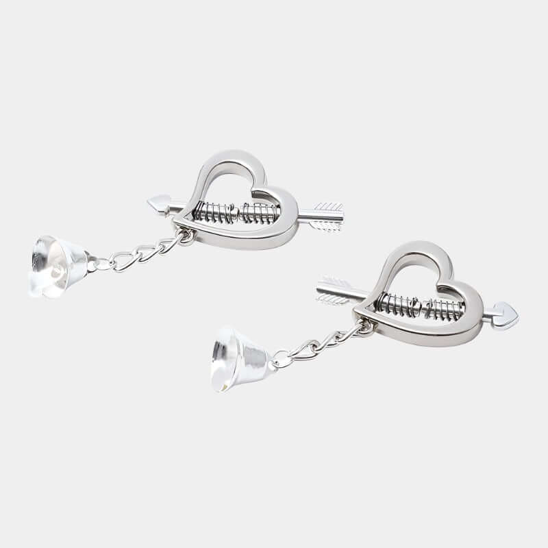 Love Heart Nipple Screw with Bell at Tickle & Twist