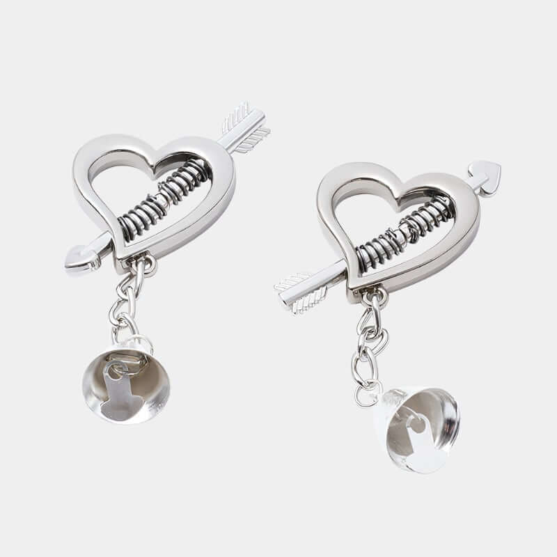 Love Heart Nipple Screw with Bell at Tickle & Twist