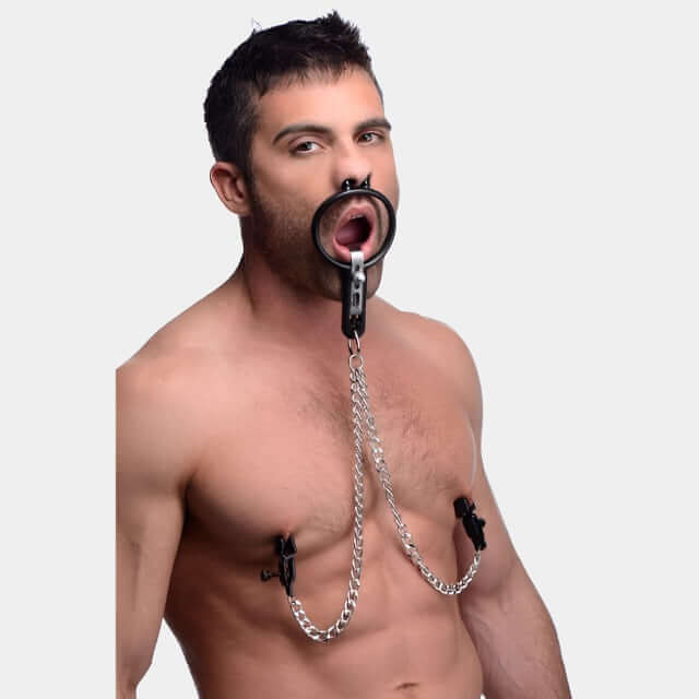 Extreme Punishment Clamps with Mouth Hook at Tickle & Twist