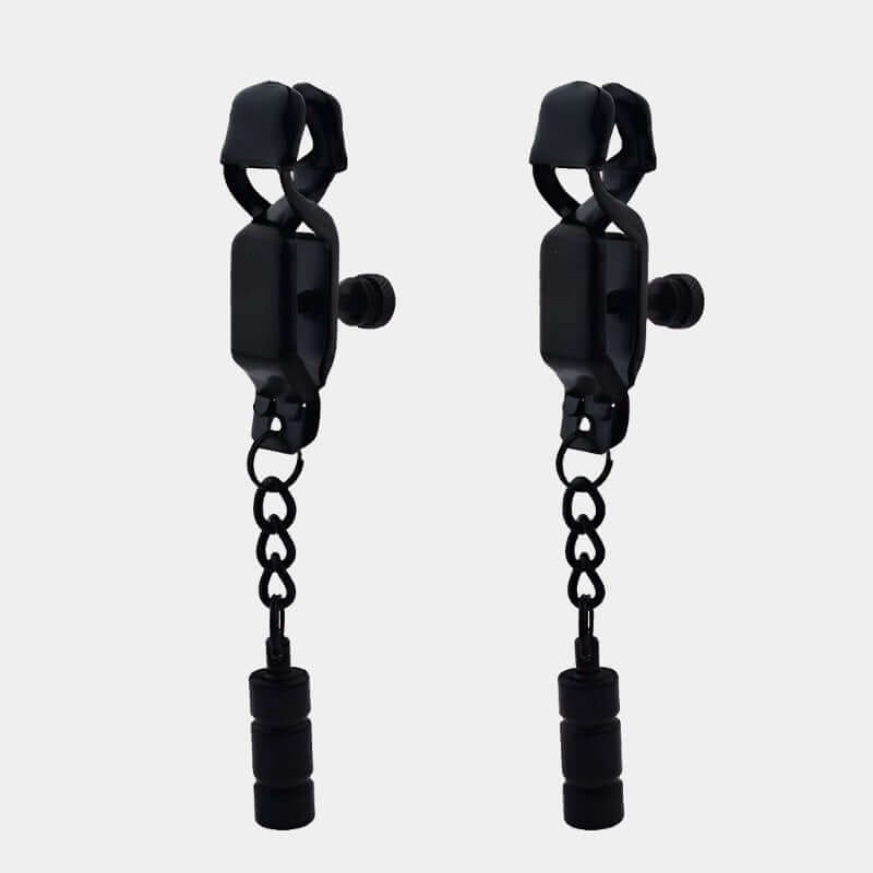 Onyx Hard Adjustable Clamps with Hanging Bar Weight at Tickle & Twist