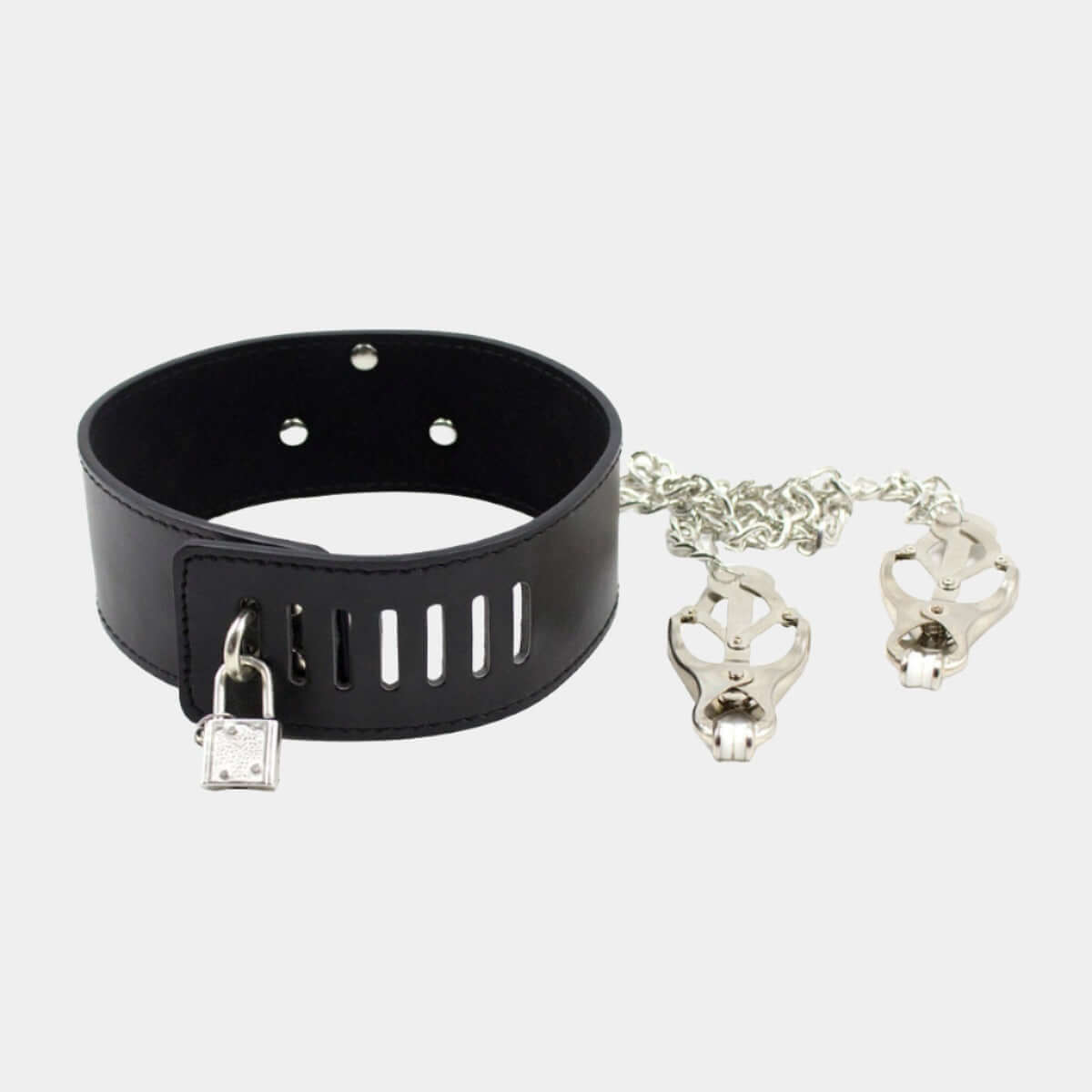 Clover Clamps with Leather Collar at Tickle & Twist