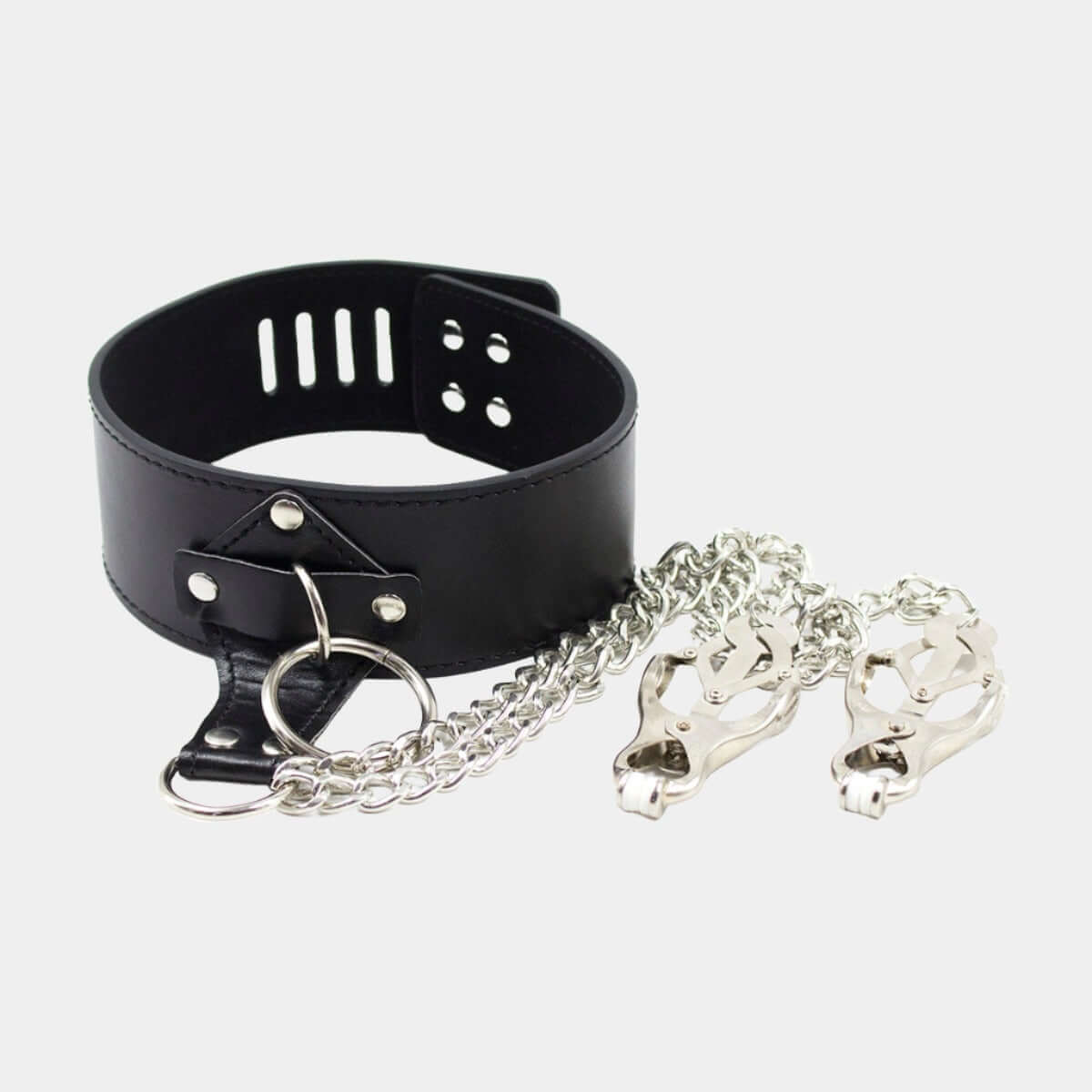 Clover Clamps with Leather Collar at Tickle & Twist