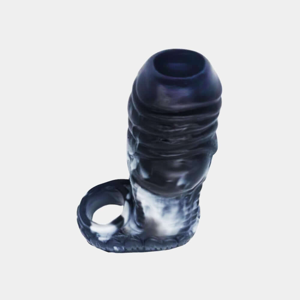 Open Dragon Dildo Penis Sleeve - Onyx at Tickle & Twist