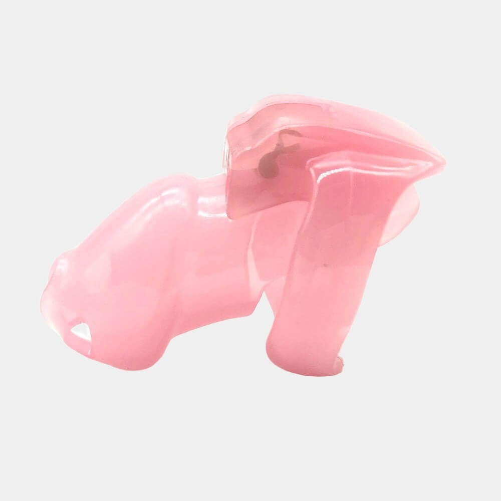 Pink Smooth Resin Small Cock Cage at Tickle & Twist