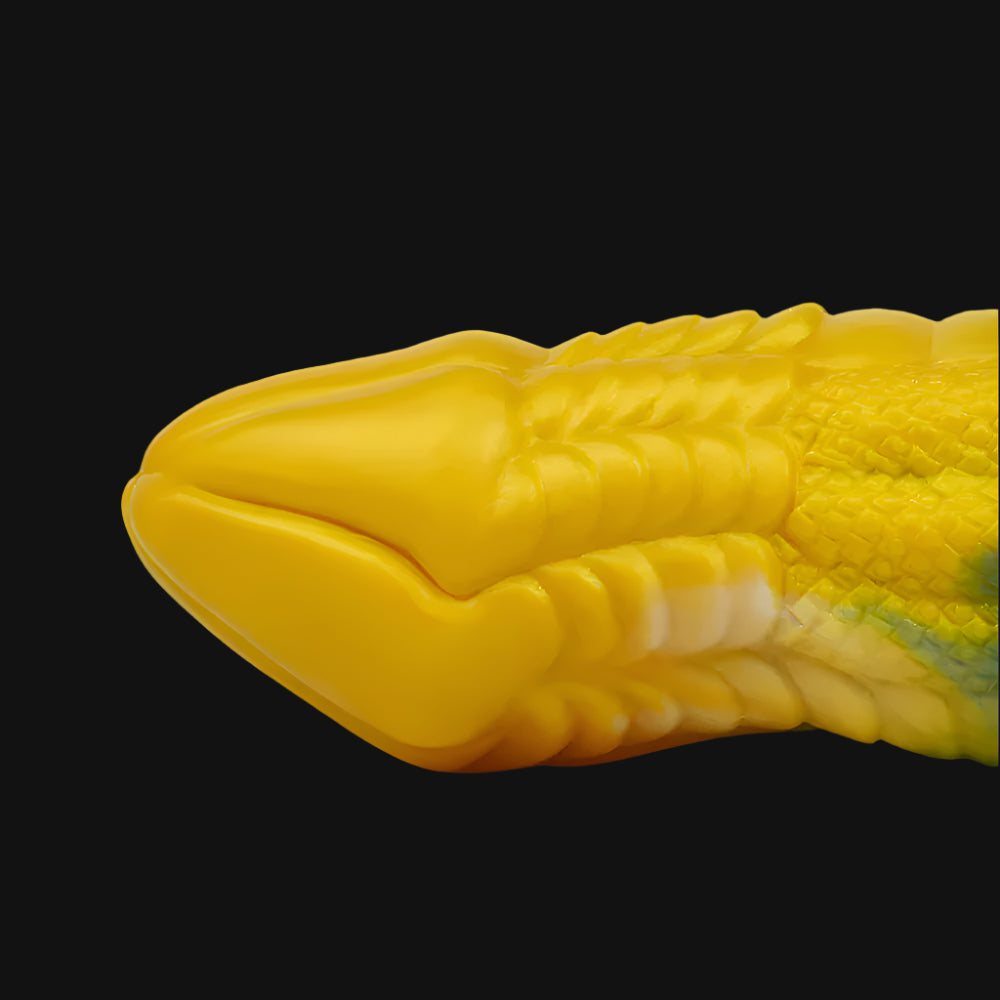 Dragon Dildo Penis Sleeve - Yellow & Blue at Tickle & Twist