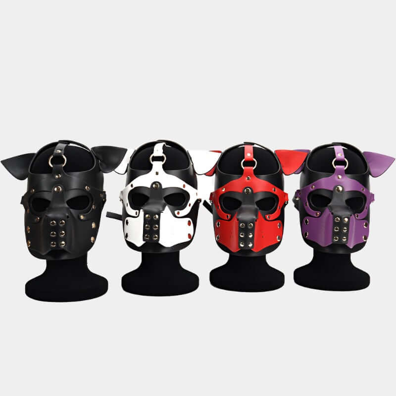 Alpha Pup Hood Red Vegan Leather