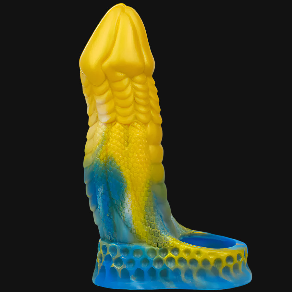 Dragon Dildo Penis Sleeve - Yellow & Blue at Tickle & Twist
