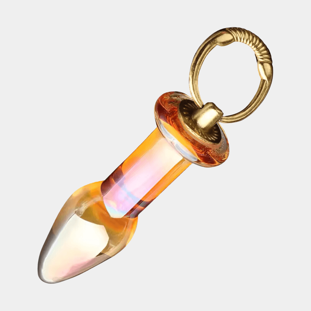 Amber Glass Butt Plug - Standard