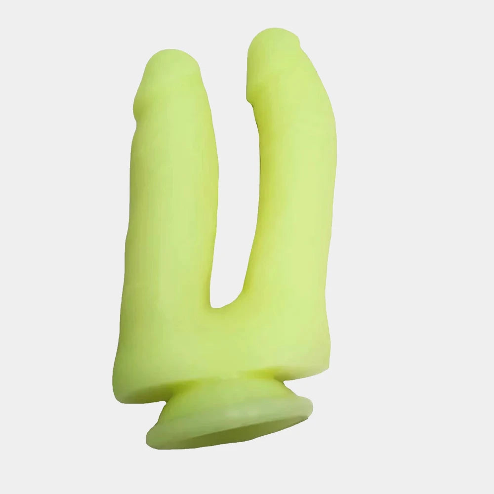 Neon Green Double Penetrator Dildo