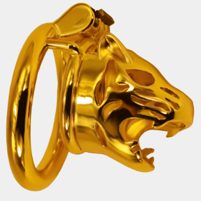 Gold Tiger Chastity Cage