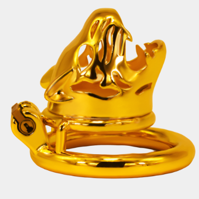 Gold Tiger Chastity Cage