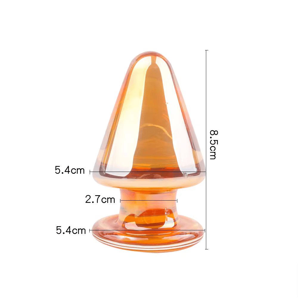 Luminous Crystal Butt Plug - Amber