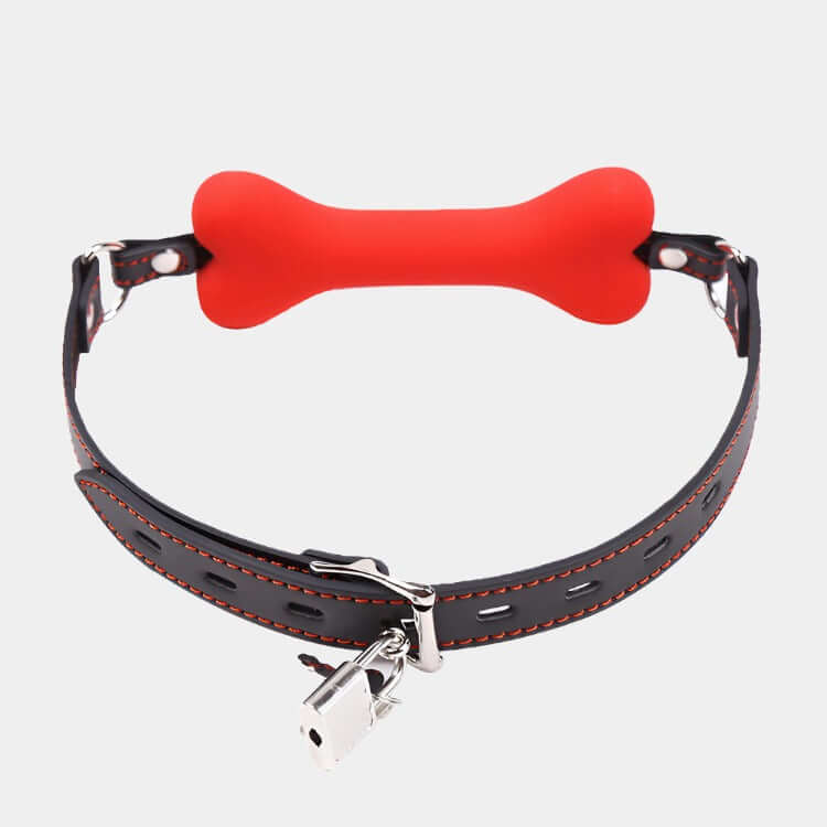 PUP TREAT BONE GAG - Red - Pup Hood UK