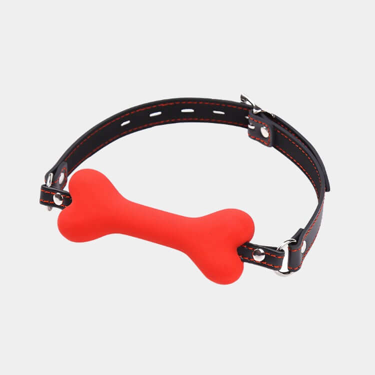 PUP TREAT BONE GAG - Red - Pup Hood UK