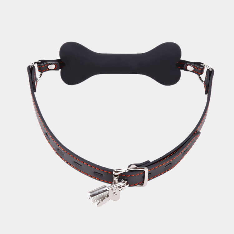 PUP TREAT BONE GAG - Onyx - Pup Hood UK