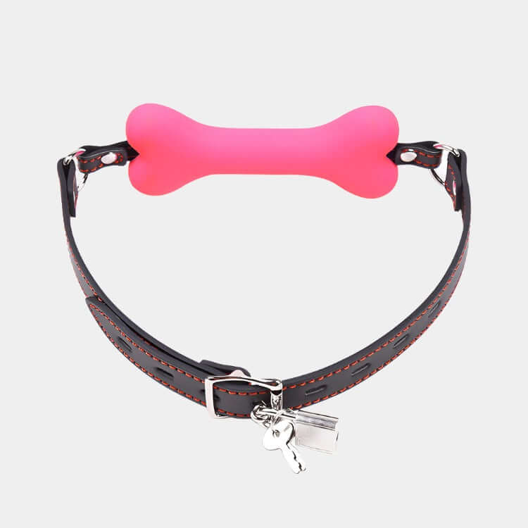 PUP TREAT BONE GAG - Pink - Pup Hood UK